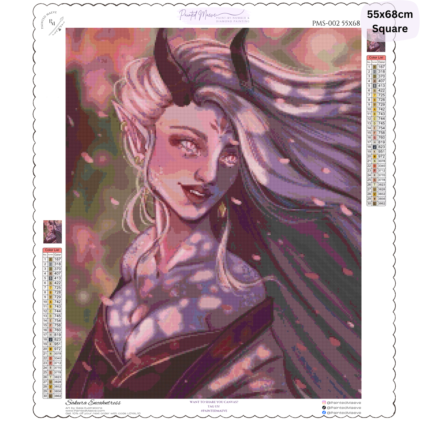 Sakura Enchantress: Diamond Painting
