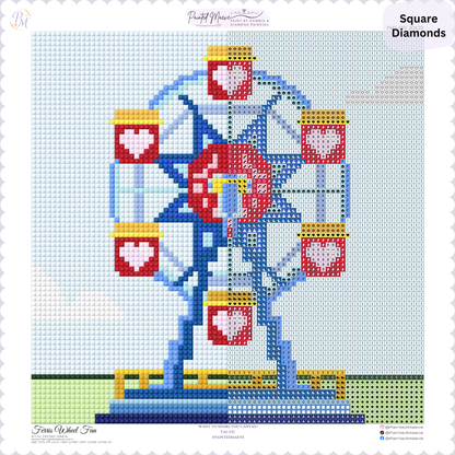 Ferris Wheel Fun Hand-Rendered Diamond Painting