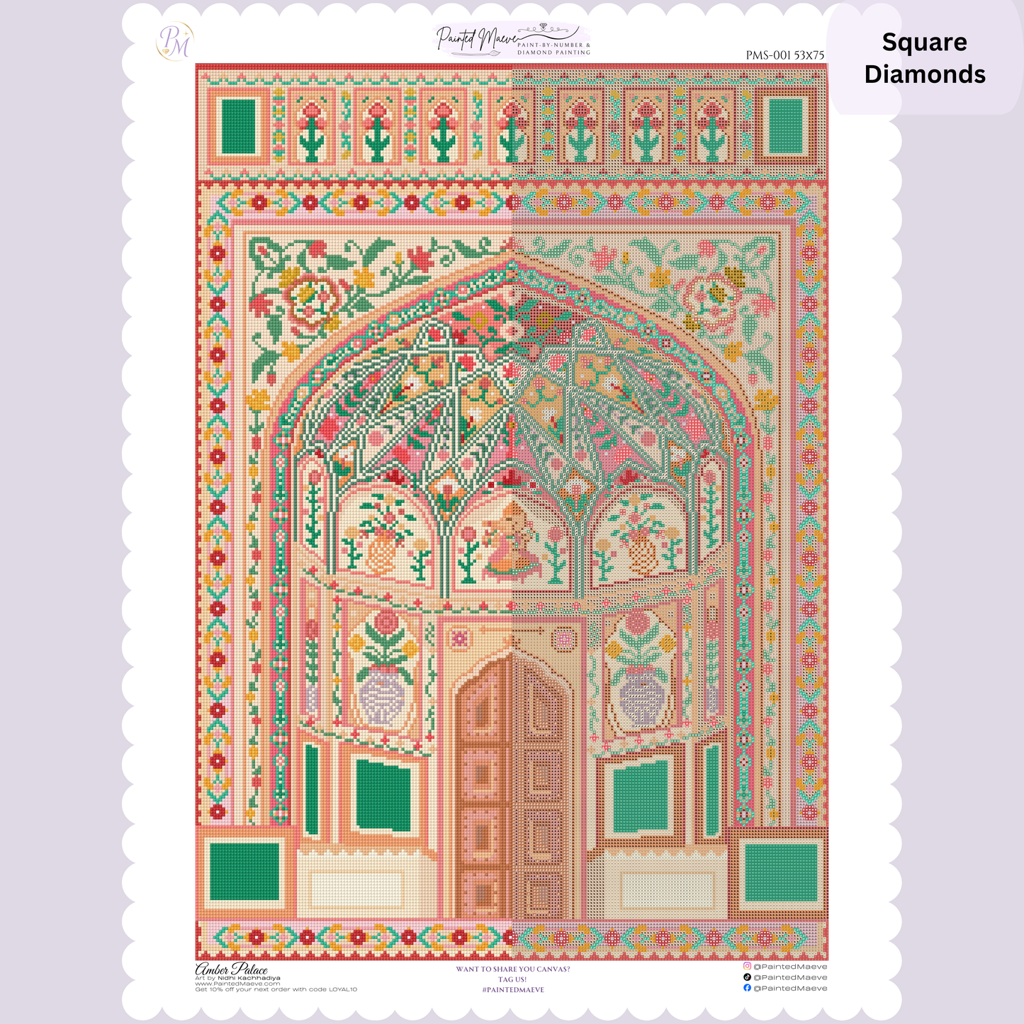 Amber Palace: Hand-Rendered Diamond Painting