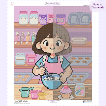 Sweet Little Baker Hand-Rendered Diamond Painting