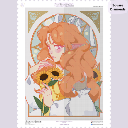 Sunflowers Warmth: Hand-Rendered Diamond Painting