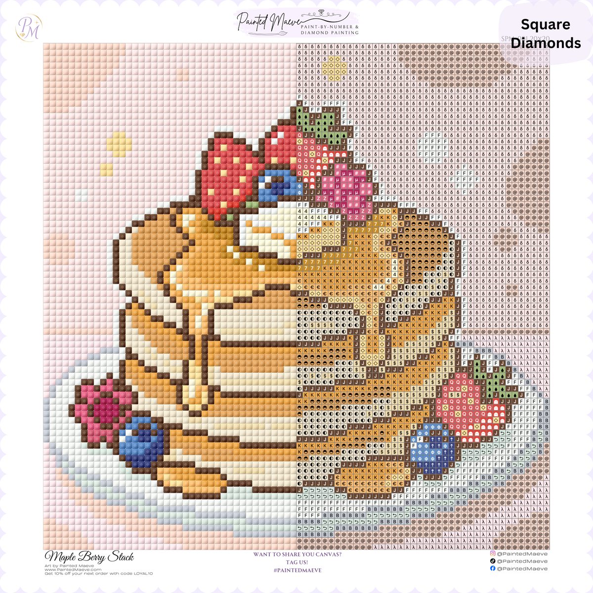 Maple Berry Stack Hand-Rendered Diamond Painting