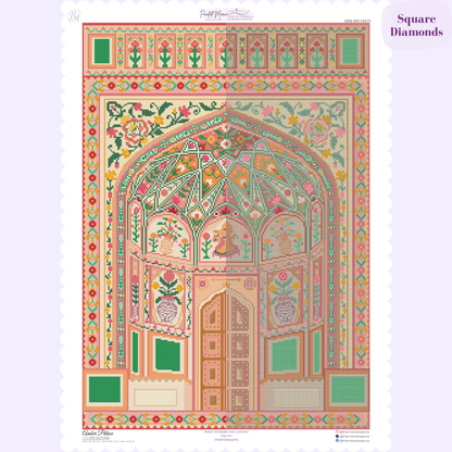 Amber Palace Hand-Rendered Diamond Painting
