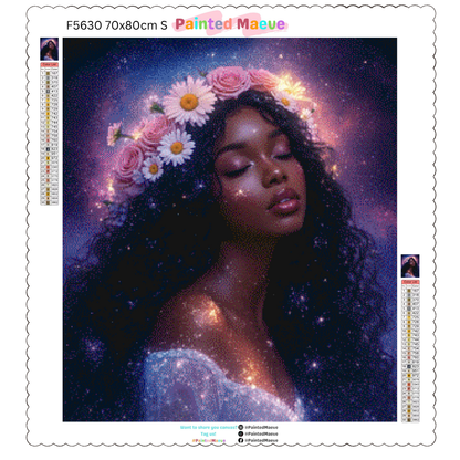 Floral Crown Goddess: Diamond Painting Collection