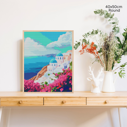 Santorini Bliss: Diamond Painting Collection