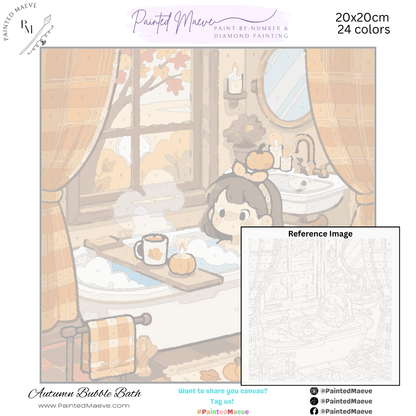 Autumn Bubble Bath: Paint-by-Number Collection (24/36/48 colors | No Frame)