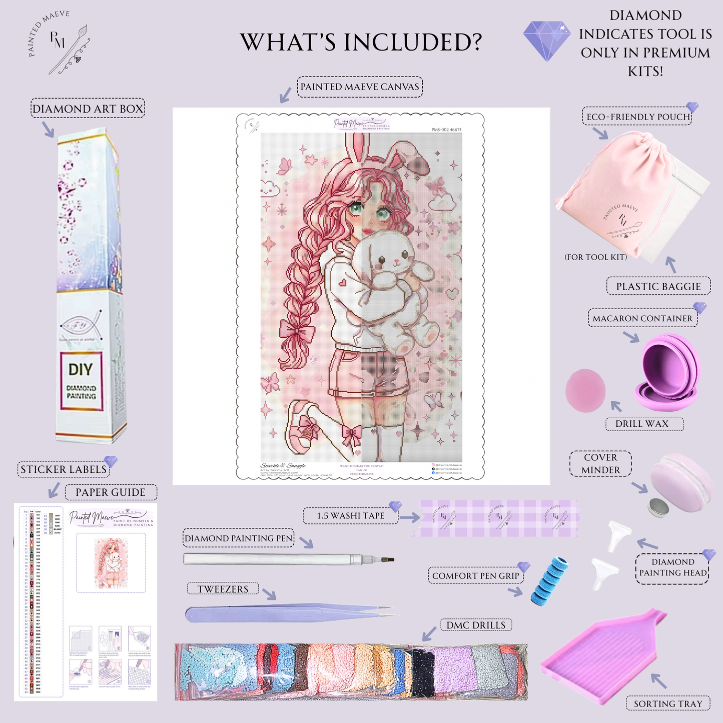 Sparkle & Snuggle: Hand-Rendered Diamond Painting Collection