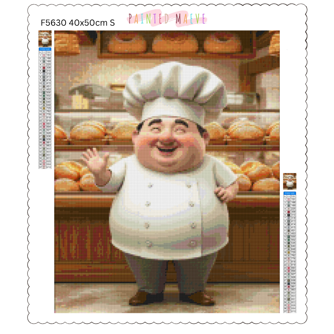 Friendly Baker Man: Diamond Painting Collection