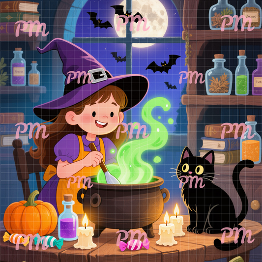 Potion & Purrs: Paint-by-Number Halloween Collection (24/36/48 colors | No Frame)