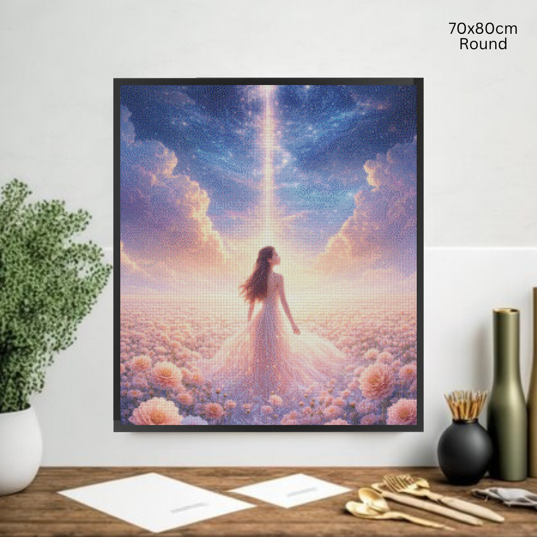 Celestial Blossom Beauty: Diamond Painting Collection