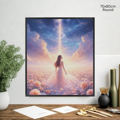 Celestial Blossom Beauty: Diamond Painting Collection