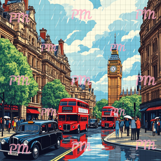 Rainy London Stroll: Diamond Painting Collection