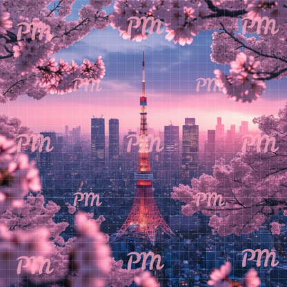 Cherry Blossom Glow: Diamond Painting Collection