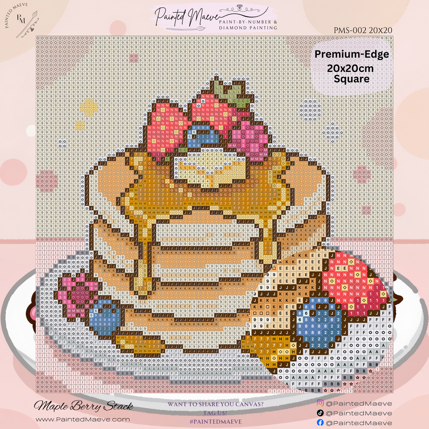 Maple Berry Stack: MINI Hand-Rendered Diamond Painting Collection