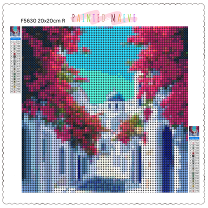Santorini Serenity: Diamond Painting Collection