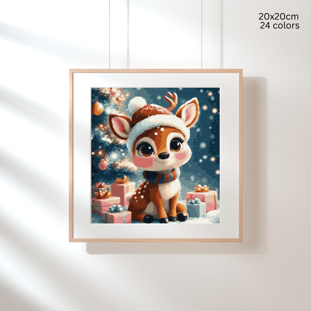 Gifts, Lights & Antlers: Paint-by-Number Christmas Collection (24/36/48 colors | No Frame)