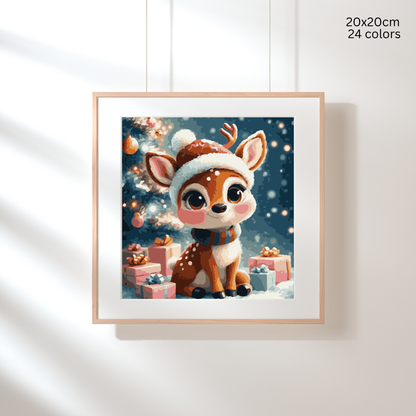 Gifts, Lights & Antlers: Paint-by-Number Christmas Collection (24/36/48 colors | No Frame)