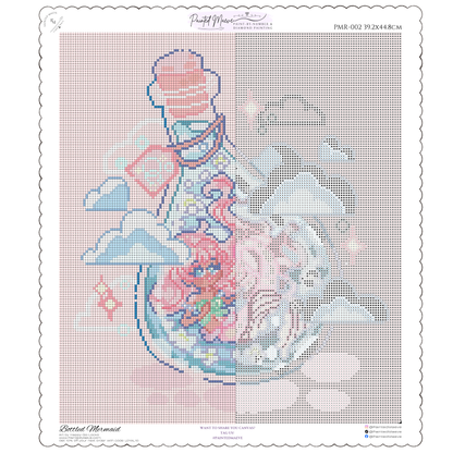 Bottled Mermaid: Hand-Rendered Diamond Painting