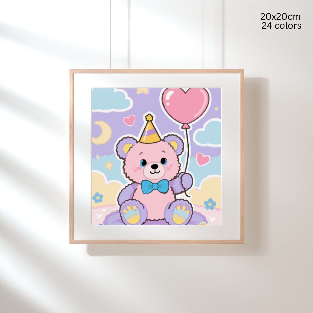 Party Teddy: Paint-by-Number Collection (24/36/48 colors | No Frame)