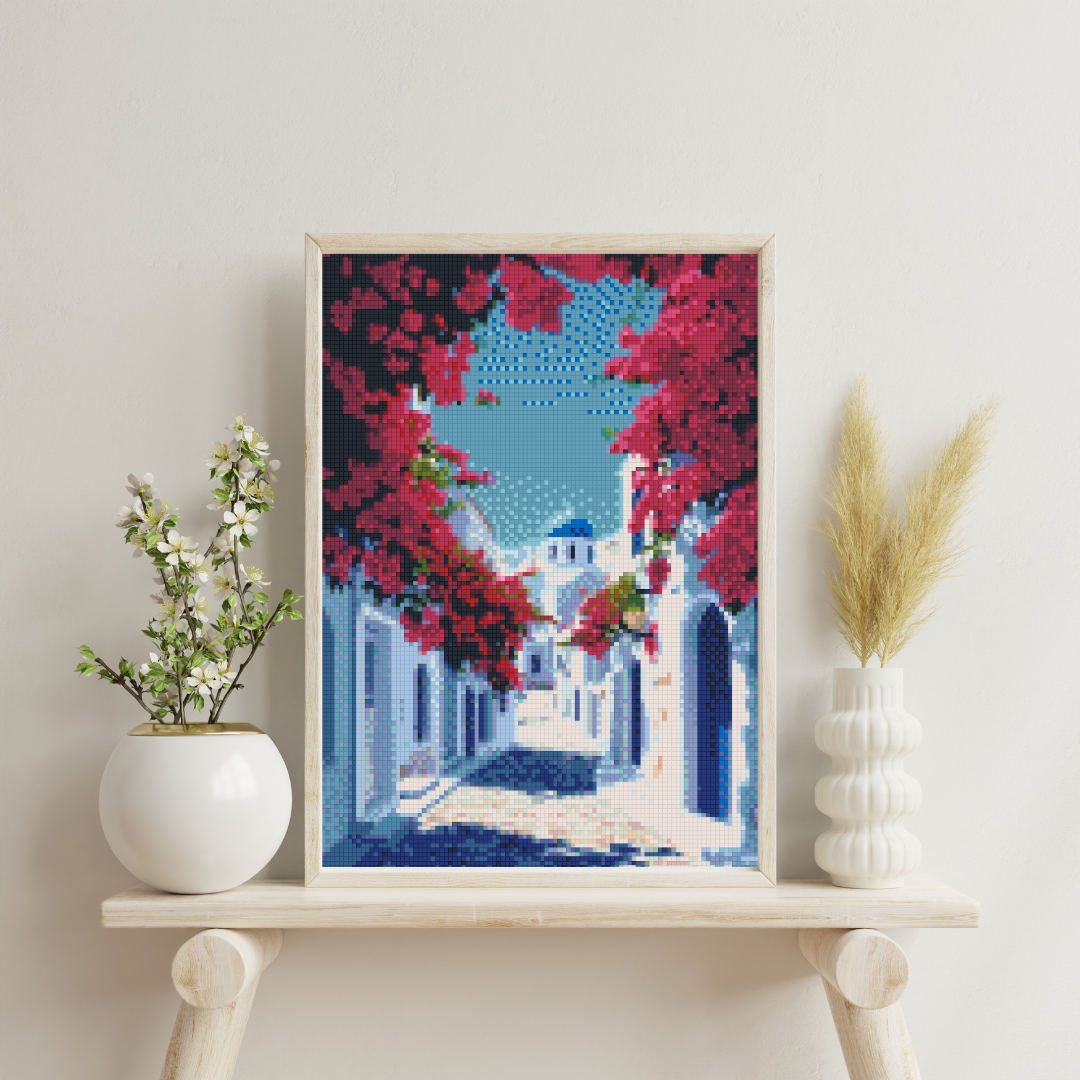 Santorini Serenity: Diamond Painting Collection