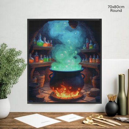 Enchanted Cauldron: Diamond Painting Halloween Collection