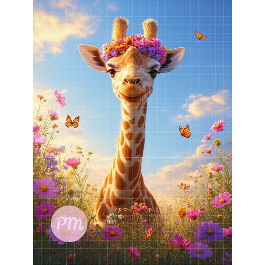 Sunny Giraffe Glow: Paint-by-Number Collection (24/36/48 colors | No Frame)