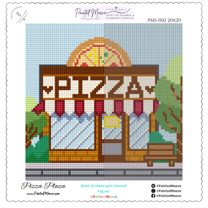 Pizza Plaza: MINI Hand-Rendered Diamond Painting Collection