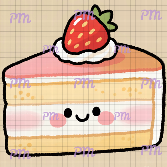 Strawberry Créme Cake: MINI Hand-Rendered Diamond Painting Collection