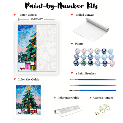 Pieces of Christmas: Paint-by-Number Christmas Collection (24/36/48 colors | No Frame)