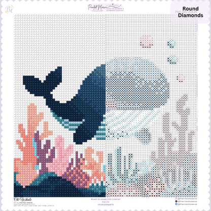 Oh Whale: MINI Hand-Rendered Diamond Painting