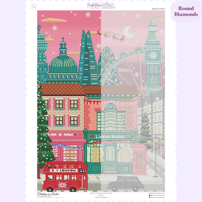 Christmas in London Hand-Rendered Diamond Painting
