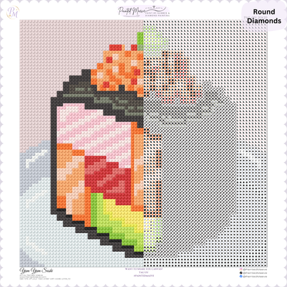 Yum Yum Sushi Hand-Rendered Diamond Painting