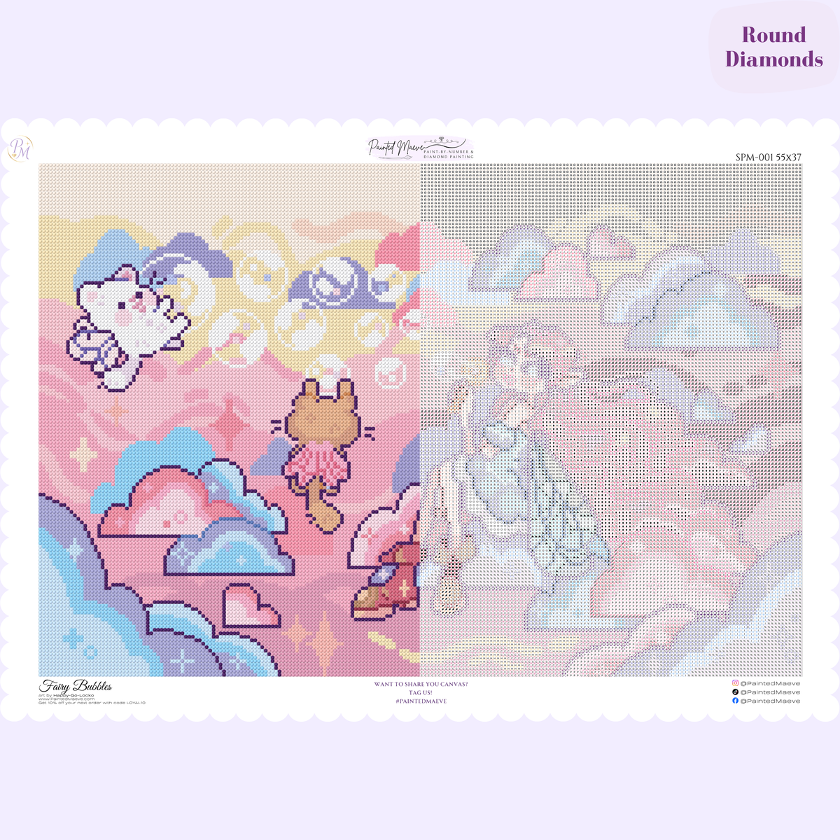 Fairy Bubbles Hand-Rendered Diamond Painting
