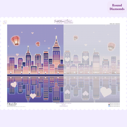 City of Love Hand-Rendered Diamond Painting