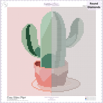 Cactus Makes Perfect: MINI Hand-Rendered Diamond Painting