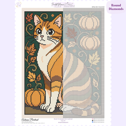 Autumn Purrtrait Hand-Rendered Diamond Painting