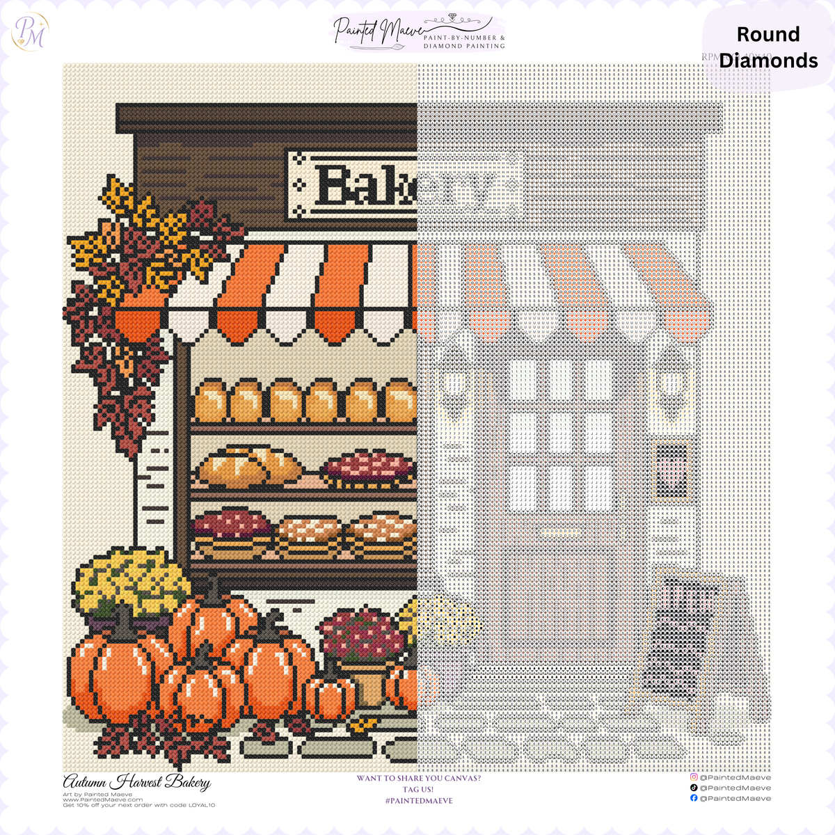 Autumn Harvest Bakery Hand-Rendered Diamond Painting