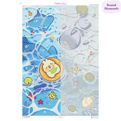 Ocean Wonder: Hand-Rendered Diamond Painting