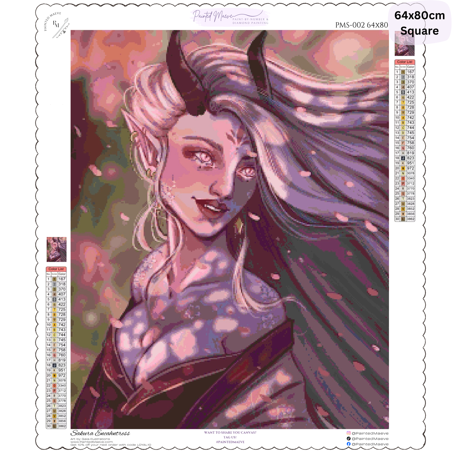Sakura Enchantress: Diamond Painting