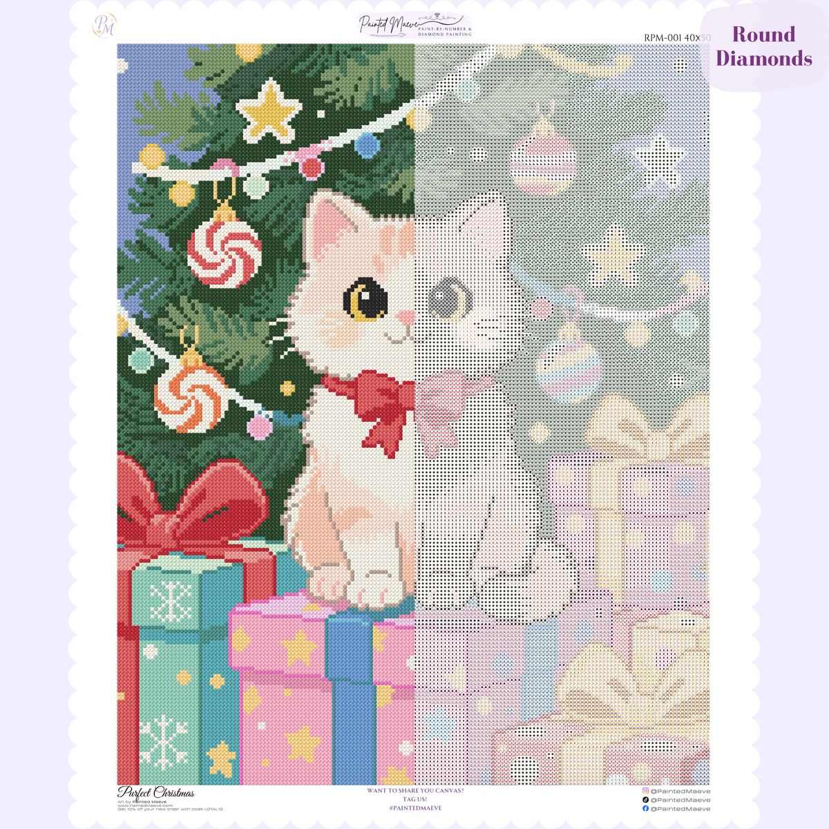 Purfect Christmas Hand-Rendered Diamond Painting