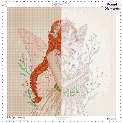 The Spring Fairy: Hand-Rendered Diamond Painting