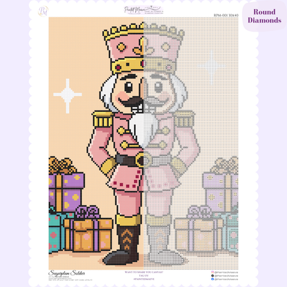 Sugarplum Soldier Hand-Rendered Diamond Painting