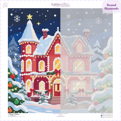 Merry Manor Hand-Rendered Diamond Painting