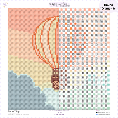 Up and Away Hand-Rendered Diamond Painting