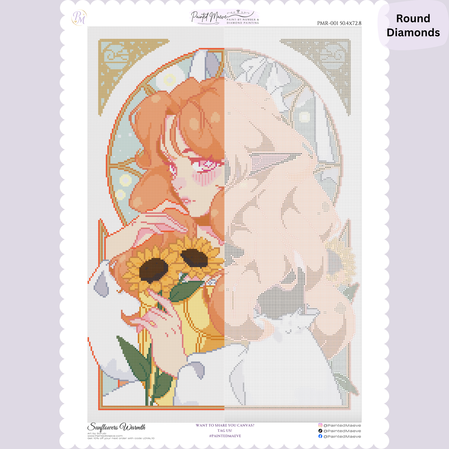 Sunflowers Warmth: Hand-Rendered Diamond Painting