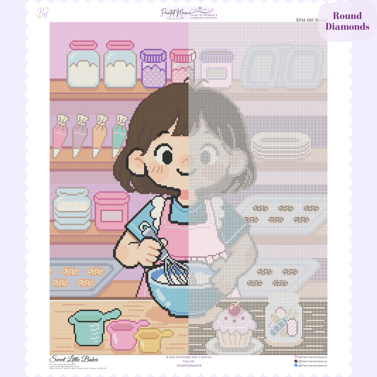 Sweet Little Baker Hand-Rendered Diamond Painting