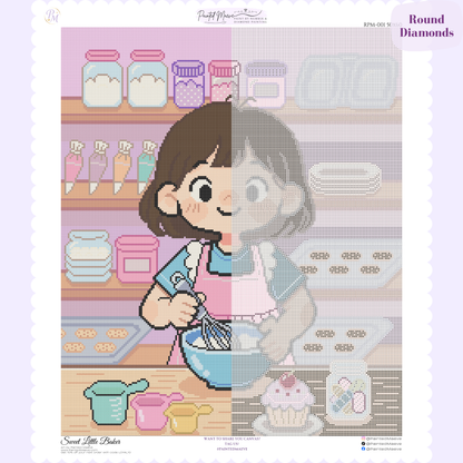 Sweet Little Baker Hand-Rendered Diamond Painting