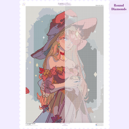 Emberlight Witch Hand-Rendered Diamond Painting