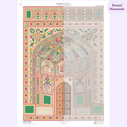 Amber Palace Hand-Rendered Diamond Painting