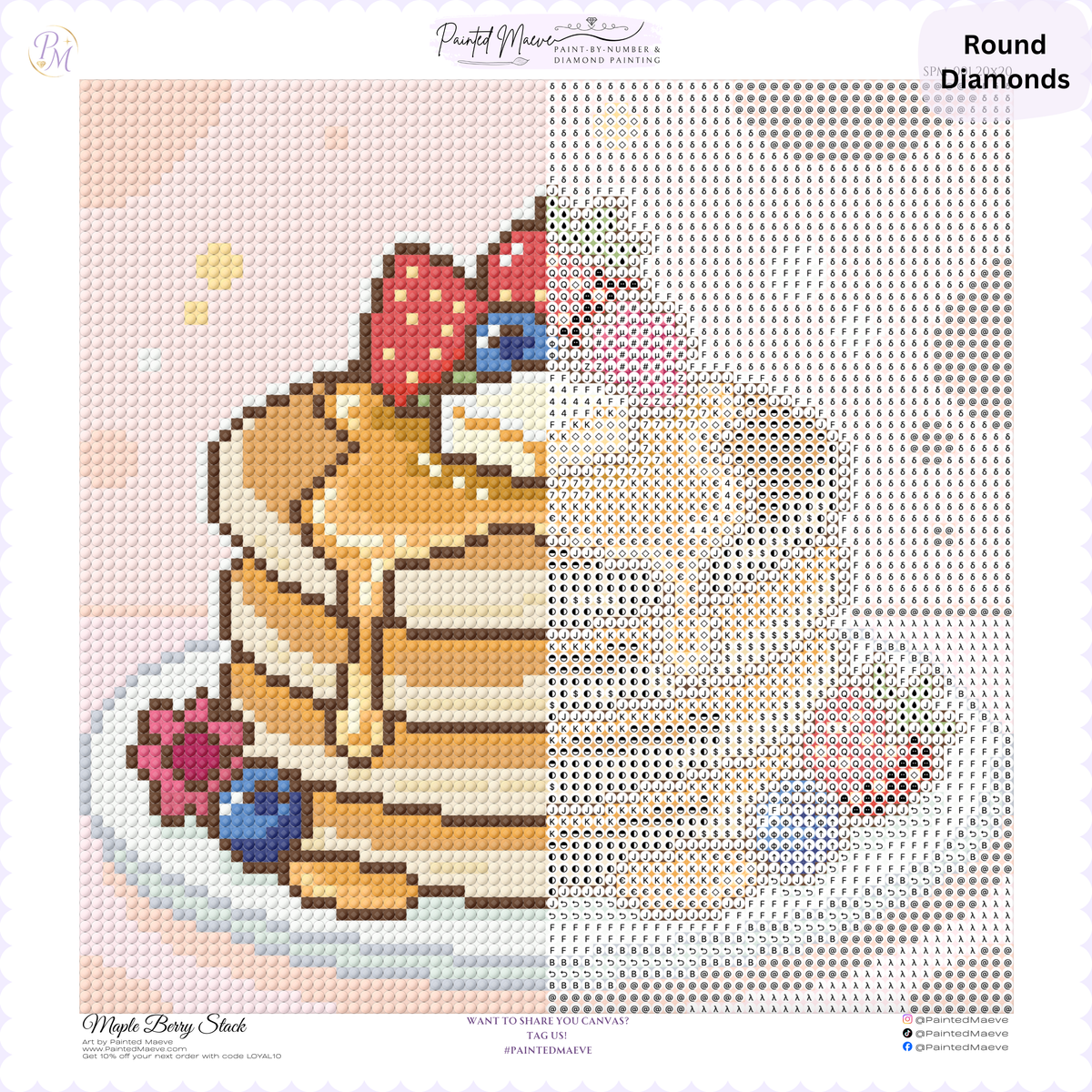 Maple Berry Stack Hand-Rendered Diamond Painting